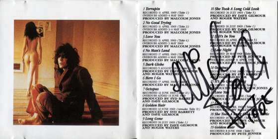 Mick Rock signature.