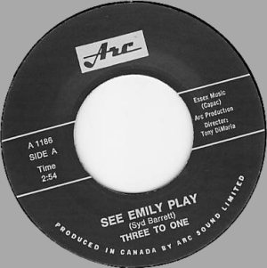 See Emily Play, Three To One, 1967.
