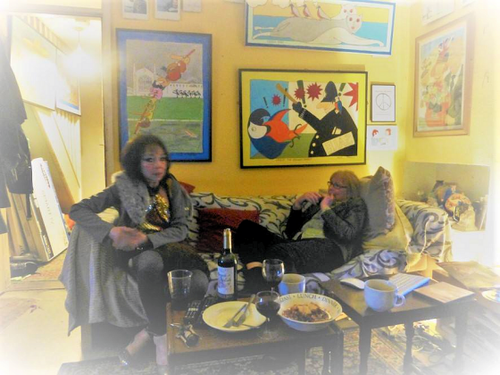 Iggy Rose and Jenny Spires at Mick Browns house, 2015.
