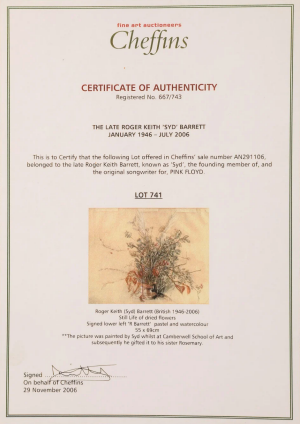 Cheffins Declaration of Authenticity